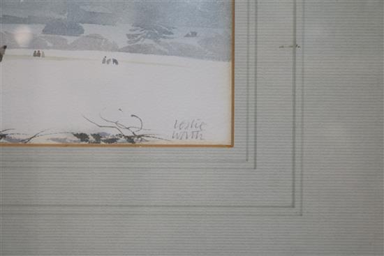 Leslie Charles Worth (1923-2009), Downs Under Snow, 26 x 35cm